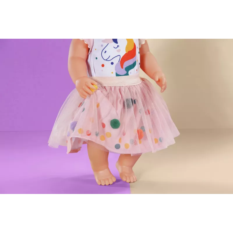 BABY born Tutu suknelė Vienaragis 43cm lėlės drabužis