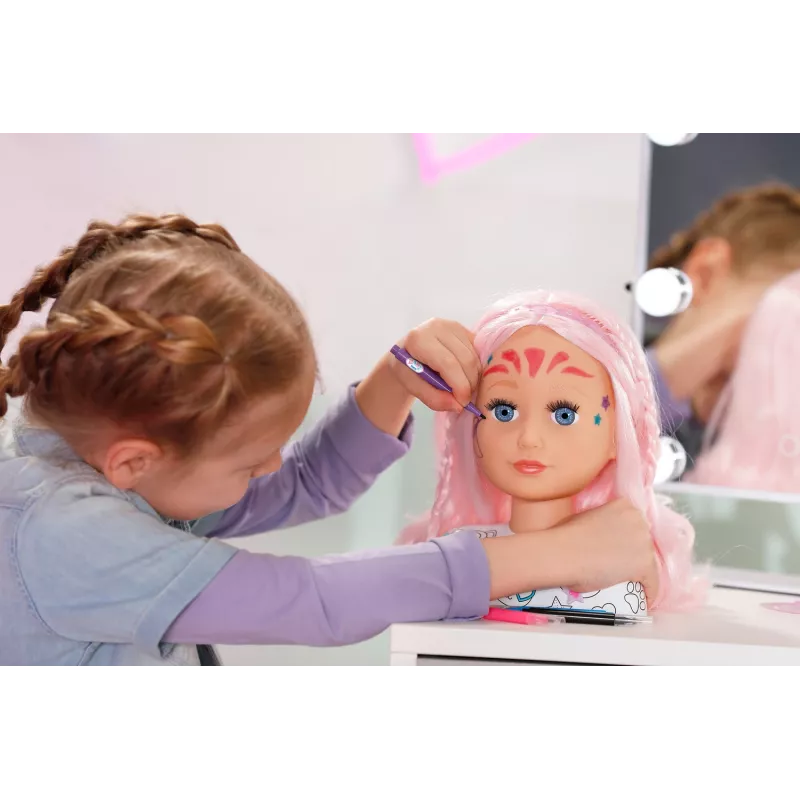 BABY born Styling Head Artist – makiažo ir šukuosenų galva lėlei