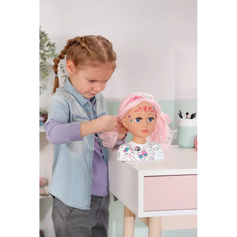 BABY born Styling Head Artist – makiažo ir šukuosenų galva lėlei