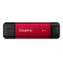 Išorinis SSD diskas Kingston 2TB Dual USB-A/USB-C, USB 3.2 Gen 2, Skaitymas 1050 MB/s, Rašymas 950 MB/s, Juodai/Raudonas