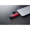 Išorinis SSD diskas Kingston 2TB Dual USB-A/USB-C, USB 3.2 Gen 2, Skaitymas 1050 MB/s, Rašymas 950 MB/s, Juodai/Raudonas