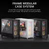 Kompiterio korpusas PC Midi Tower CORSAIR FRAME 5000D RS — juodas, ATX/EATX, 3x140 mm priekiniai ventiliatoriai, grūdintas stiklas, 250×556×542 mm