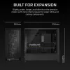 Kompiterio korpusas PC Midi Tower CORSAIR FRAME 5000D RS — juodas, ATX/EATX, 3x140 mm priekiniai ventiliatoriai, grūdintas stiklas, 250×556×542 mm
