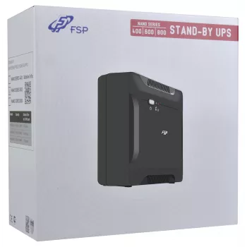 FSP Nano 600 nepertraukiamo maitinimo šaltinis (UPS) budėjimo režimo 0.6 kVA 360 W 2 kištukiniai lizdai