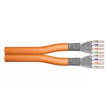 DIGITUS montavimo kabelis - Cat 7 - S/FTP - AWG 23/1 - dvigyslis - 100 m - Oranžinė