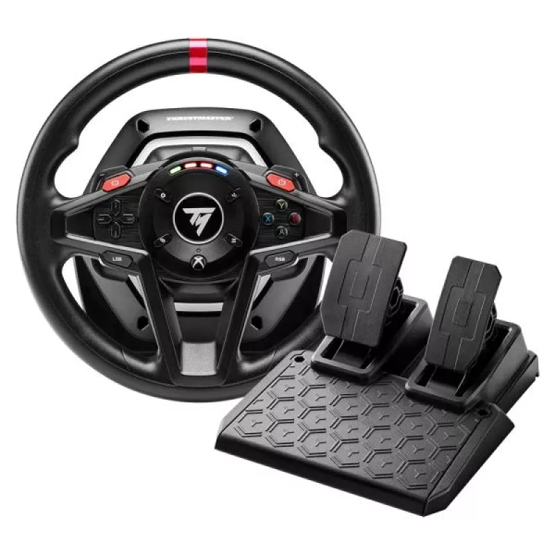 Thrustmaster T128 Black USB vairas su pedalais, skirta PC, Xbox One, Xbox Series S, Xbox Series X