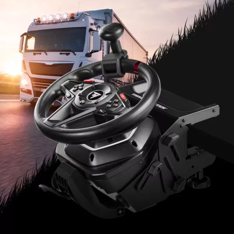 Thrustmaster T128 Black USB vairas su pedalais, skirta PC, Xbox One, Xbox Series S, Xbox Series X