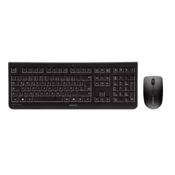 CHERRY DW 3000 belaidė klaviatūra su pele, RF, AZERTY prancūziškas išdėstymas, juoda