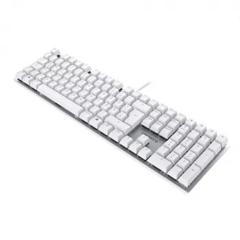 Klaviatūra CHERRY KC 200 MX Universal USB QWERTZ Vokiška Sidabrinė Balta Mechaninė 109 klavišų