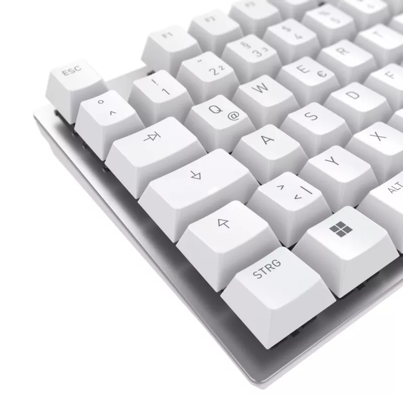 Klaviatūra CHERRY KC 200 MX Universal USB QWERTZ Vokiška Sidabrinė Balta Mechaninė 109 klavišų