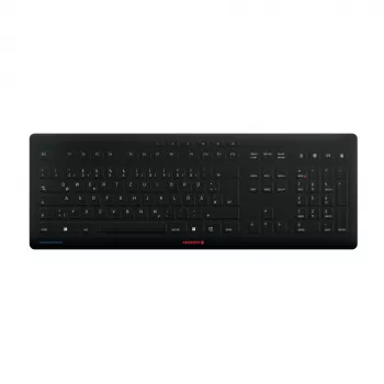 Cherry Stream Universal RF Wireless + USB klaviatūra QWERTZ vokiška juoda