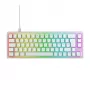CHERRY K5V2 kompaktiška žaidimų klaviatūra USB QWERTZ vokiška balta 68 klavišų RGB LED