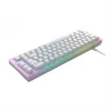 CHERRY K5V2 kompaktiška žaidimų klaviatūra USB QWERTZ vokiška balta 68 klavišų RGB LED