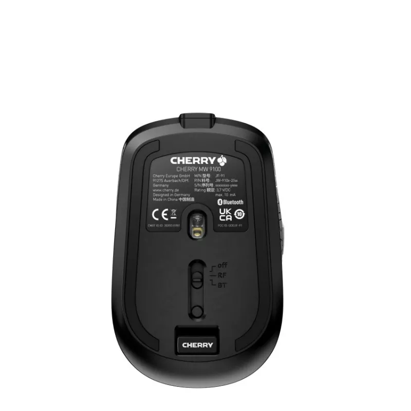 CHERRY MW 9100 pelė biurui Ambidextrinė RF belaidė + Bluetooth 2400 DPI