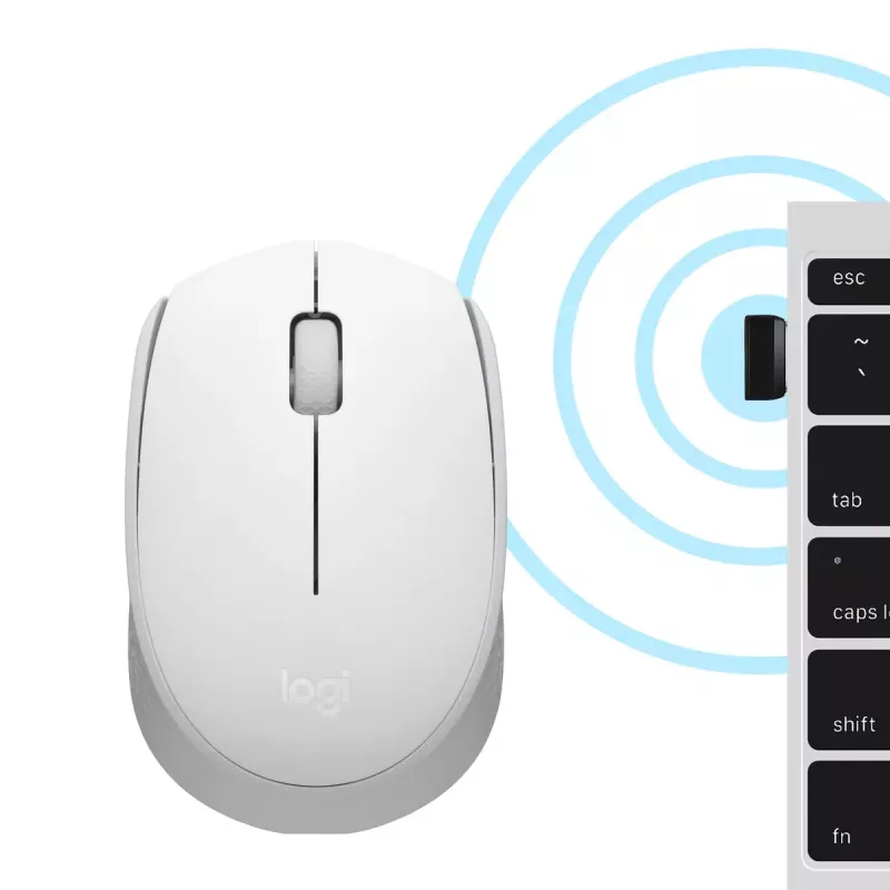 Belaidė pelė LOGITECH M171, balta