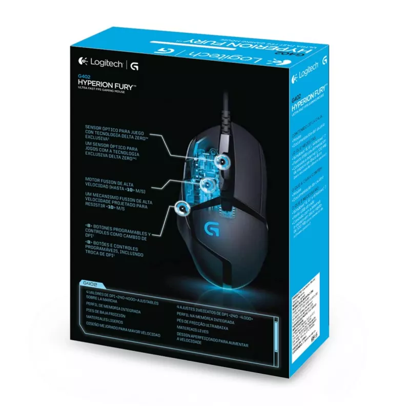 LOGITECH G402 FPS žaidimų pelė USB Hyperion Fury - EWR2