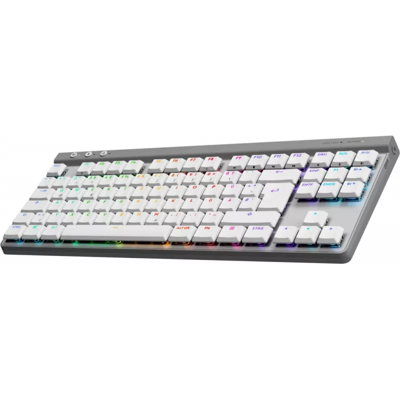 Logitech G515 LIGHTSPEED TKL belaidė žaidimų klaviatūra, vokiškas QWERTZ, balta