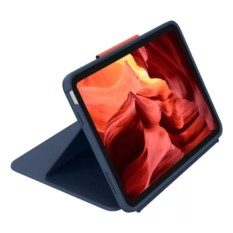Klaviatūros dėklas Logitech Rugged Combo 4 Touch QWERTZ vokiškas Smart Connector mėlynas iPad 10 kartai (A16) Trackpad Dock 256×195×20 mm