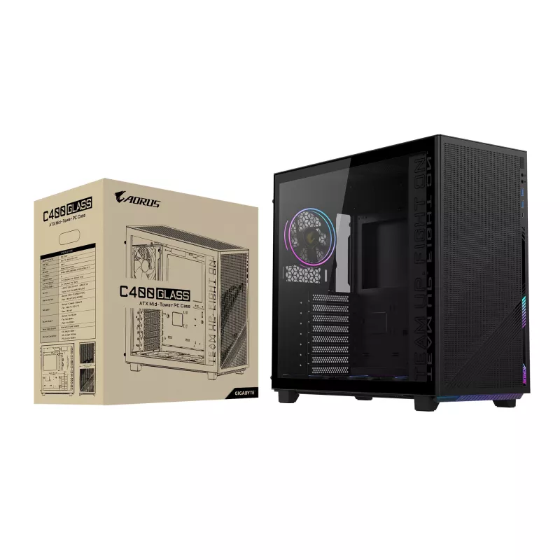 PC korpusas GIGABYTE C400 Midi Tower juodas