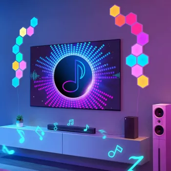 Govee H1061002 RGBIC šešiakampiai šviesos skydeliai, modulinė sieninė lemputė