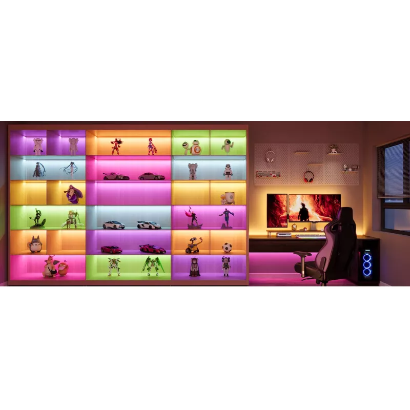 Govee Strip Light S 5m protinga LED juosta – Wi‑Fi/Bluetooth, RGBIC, 5000 mm, balta