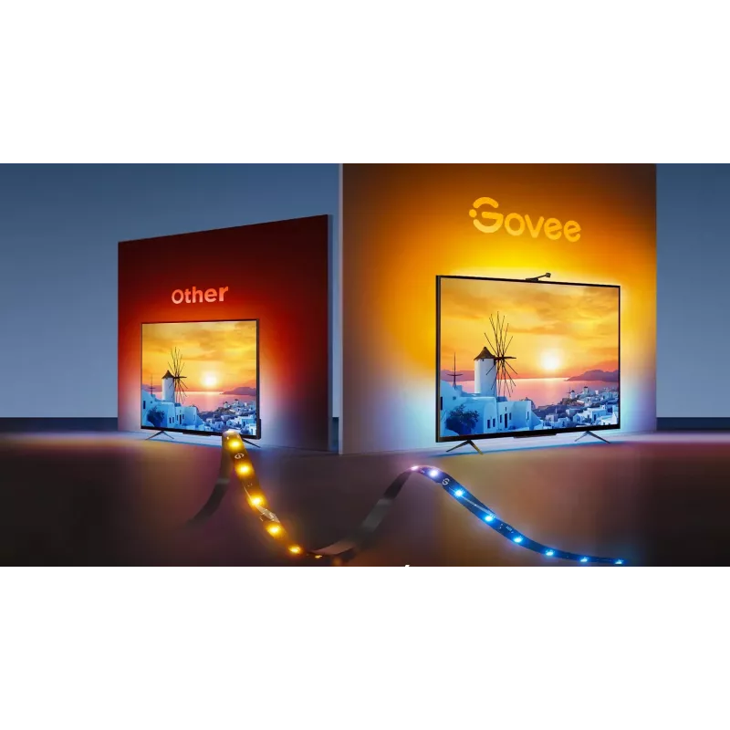 Protinga LED juostelė Govee H6098 — Wi‑Fi/Bluetooth, juoda, 2 kWh/1000h, energijos klasė G