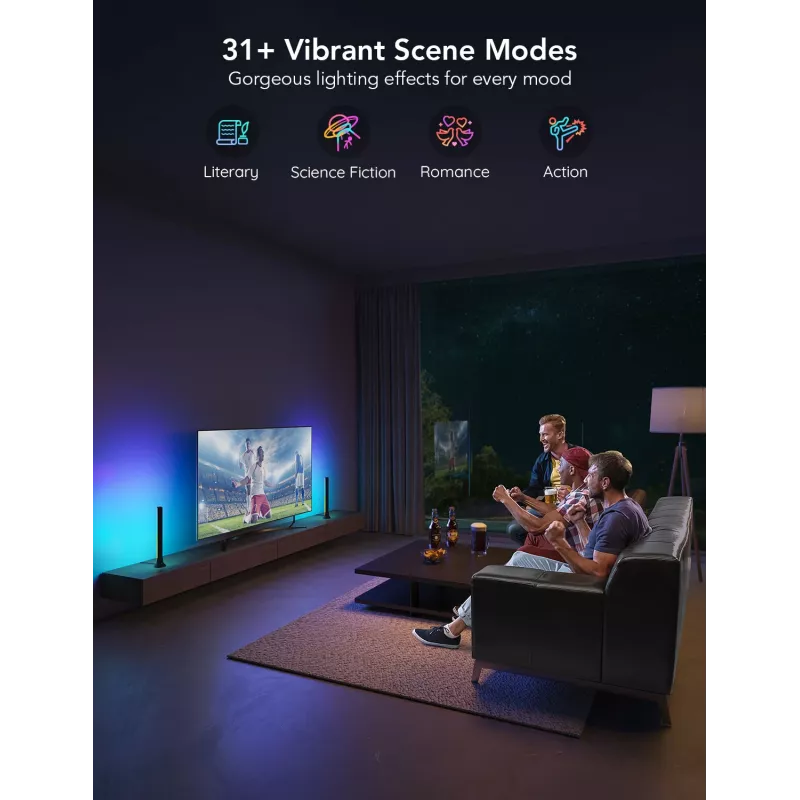 Govee H6046 TV šviesos juostos | LED apšvietimas | RGBIC, 2.4GHz Wi-Fi, Bluetooth