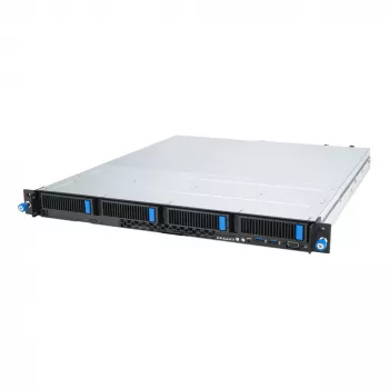 Rack serveris ASUS RS300-E12-RS4, 1U, Intel C262, LGA1700, Xeon E-2400, 4x karštai keičiami 3,5 colio lėktuvai, 450W maitinimo šaltinis, DDR5 UDIMM iki 128 GB