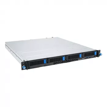 Rack serveris ASUS RS300-E12-RS4, 1U, Intel C262, LGA1700, Xeon E-2400, 4x karštai keičiami 3,5 colio lėktuvai, 450W maitinimo šaltinis, DDR5 UDIMM iki 128 GB