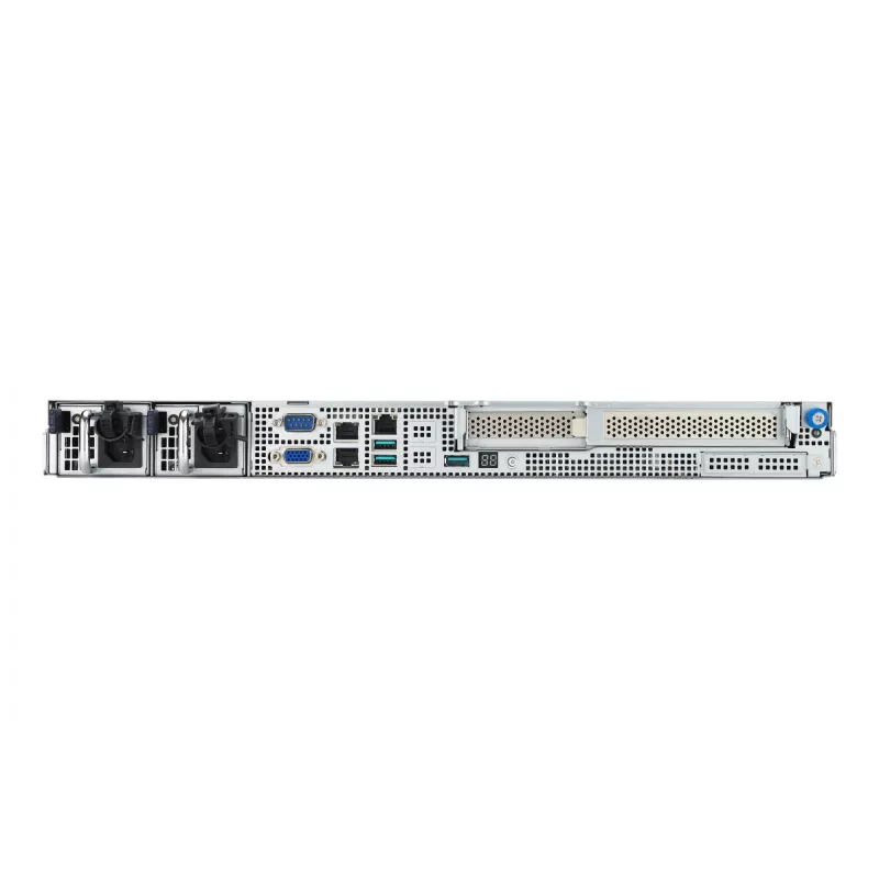 Rack serveris ASUS RS300-E12-RS4, 1U, Intel C262, LGA1700, Xeon E-2400, 4x karštai keičiami 3,5 colio lėktuvai, 450W maitinimo šaltinis, DDR5 UDIMM iki 128 GB