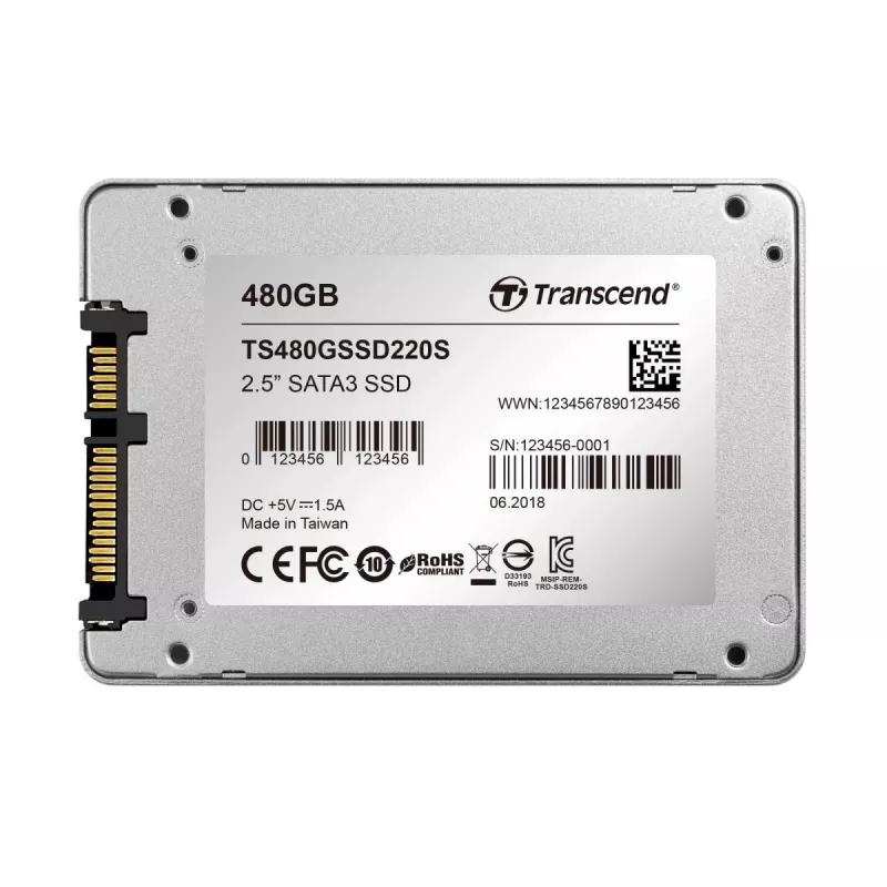 SSD diskas Transcend 480GB 2,5 colio SATA III TS480GSSD220S