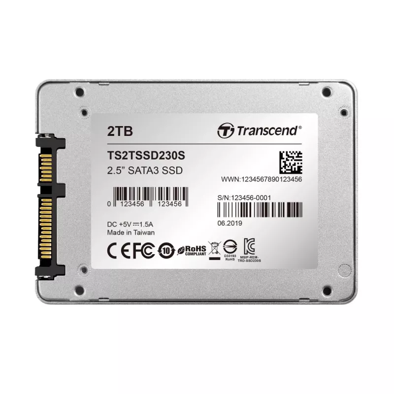 TRANSCEND SSD 230s 2TB 2,5 colio SATA III 6Gb/s TLC aliuminio korpusas