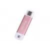 TRANSCEND ESD310P - 2TB nešiojamasis SSD - USB Type-A / USB Type-C - rožinė