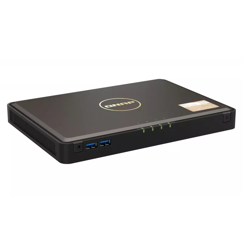 QNAP TBS-464 NAS darbalaukio, Intel® Celeron® N5105, 8 GB DDR4, 0 TB, QNAP Turbo System, juodas