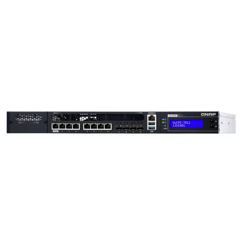 QNAP QuCPE-7012 tinklo virtualizavimo įranga su Intel Xeon D-2166NT, 32GB DDR4, 256GB