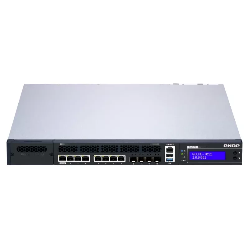QNAP QuCPE-7012 tinklo virtualizavimo įranga su Intel Xeon D-2166NT, 32GB DDR4, 256GB