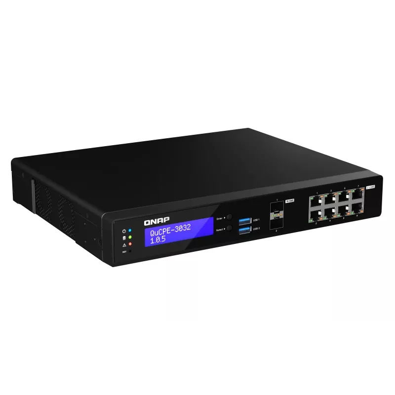 QNAP QuCPE-3032 Intel Atom C3558R 8 GB DDR4 2.5GbE tinklo virtualizavimo įranga