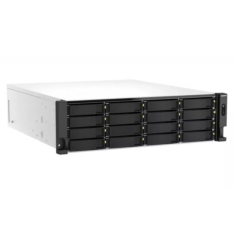 QNAP TS-H2287XU-RP NAS stelažinis (3U) Intel Xeon E E-2378 64 GB DDR4 0 TB QuTS hero juoda, balta