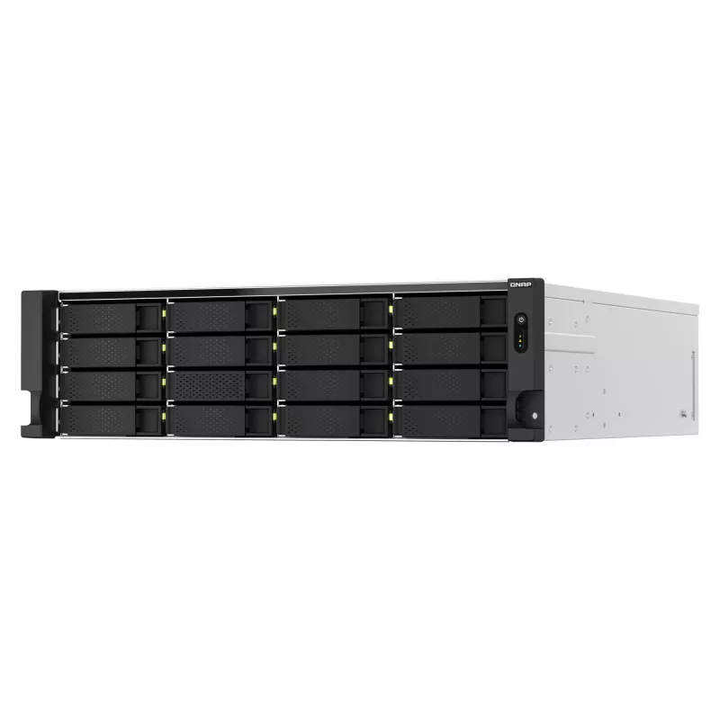 QNAP TS-H2287XU-RP NAS stelažinis (3U) Intel Xeon E E-2378 64 GB DDR4 0 TB QuTS hero juoda, balta