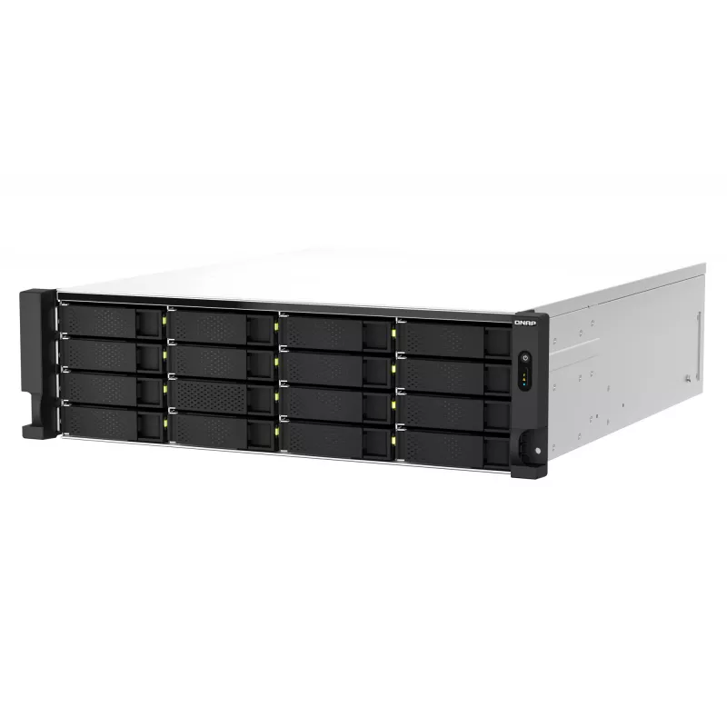 QNAP TS-H2287XU-RP NAS stelažinis (3U) Intel Xeon E E-2378 64 GB DDR4 0 TB QuTS hero juoda, balta