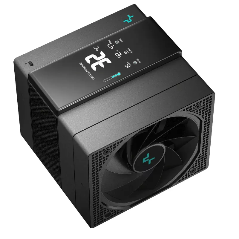Oro aušintuvas DeepCool ASSASSIN IV VC VISION – dviejų ventiliatorių 120/140 mm, 300 W TDP, 7 šilumos vamzdelių, juodas
