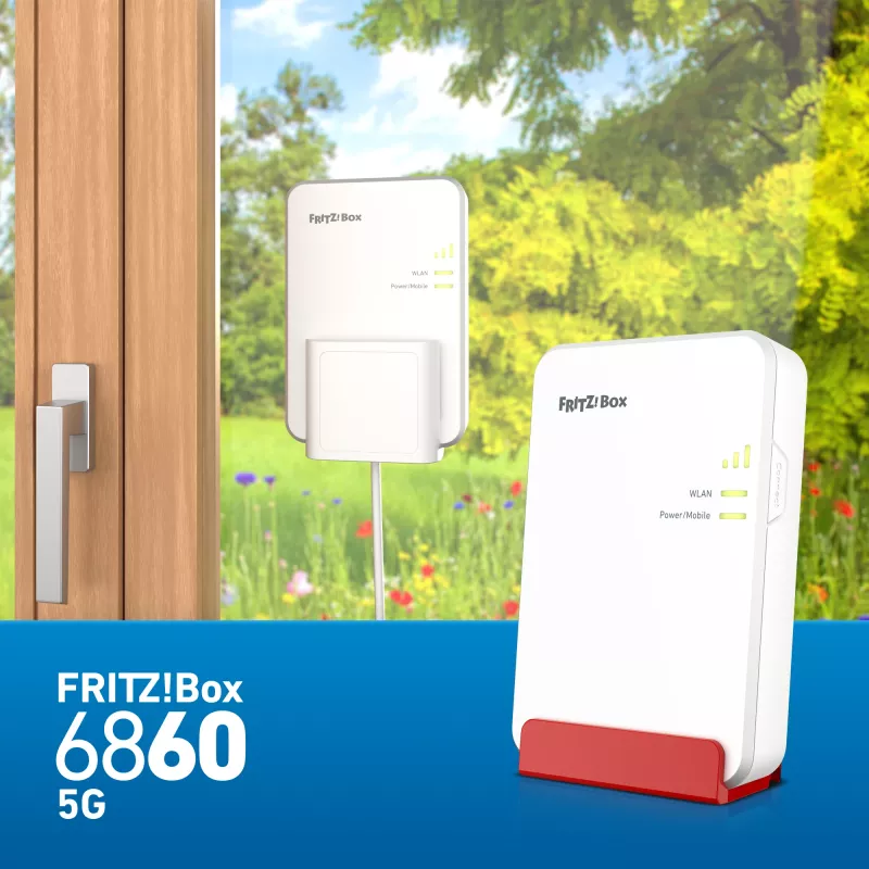 Maršrutizatorius FRITZ!Box 6860 5G dviejų juostų Wi-Fi 6