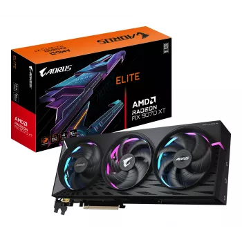 Vaizdo plokštė GIGABYTE Radeon RX 9070 XT 16GB GDDR6, PCIe 5.0, 256 bitų, 339×136×59 mm