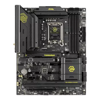 Pagrindinė plokštė MSI MAG B860 TOMAHAWK WIFI – Intel B860, LGA 1851, ATX, DDR5, 4x DIMM, 3x M.2, Wi‑Fi 7, 5GbE