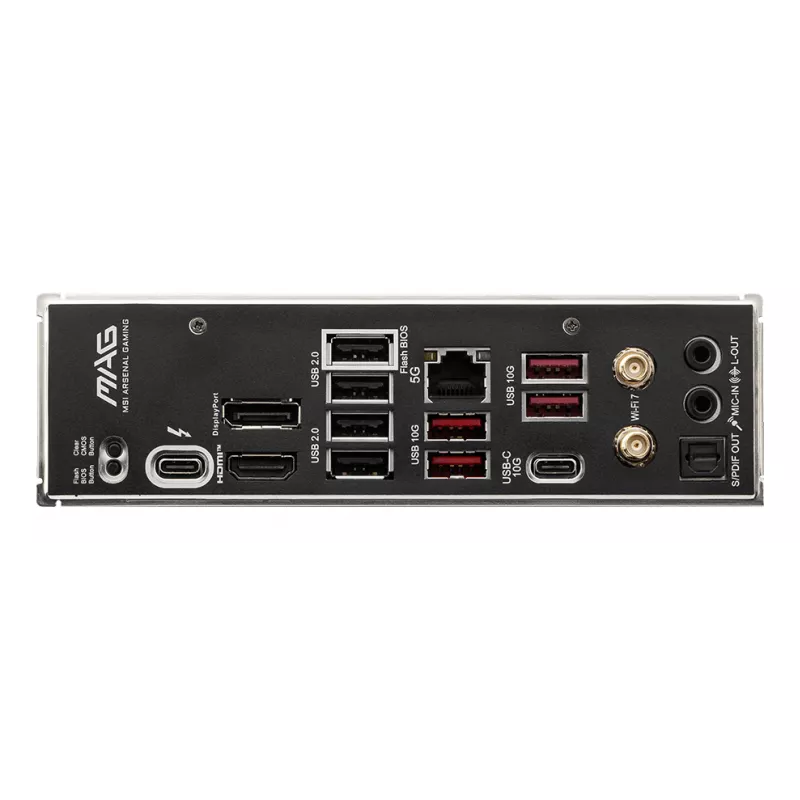 Pagrindinė plokštė MSI MAG B860 TOMAHAWK WIFI – Intel B860, LGA 1851, ATX, DDR5, 4x DIMM, 3x M.2, Wi‑Fi 7, 5GbE