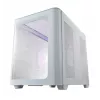 Korpusas FSP S380-WA Mini Tower baltas ARGB, Micro-ATX, Mini-ITX, temperuotas stiklas