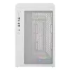 Korpusas FSP S380-WA Mini Tower baltas ARGB, Micro-ATX, Mini-ITX, temperuotas stiklas