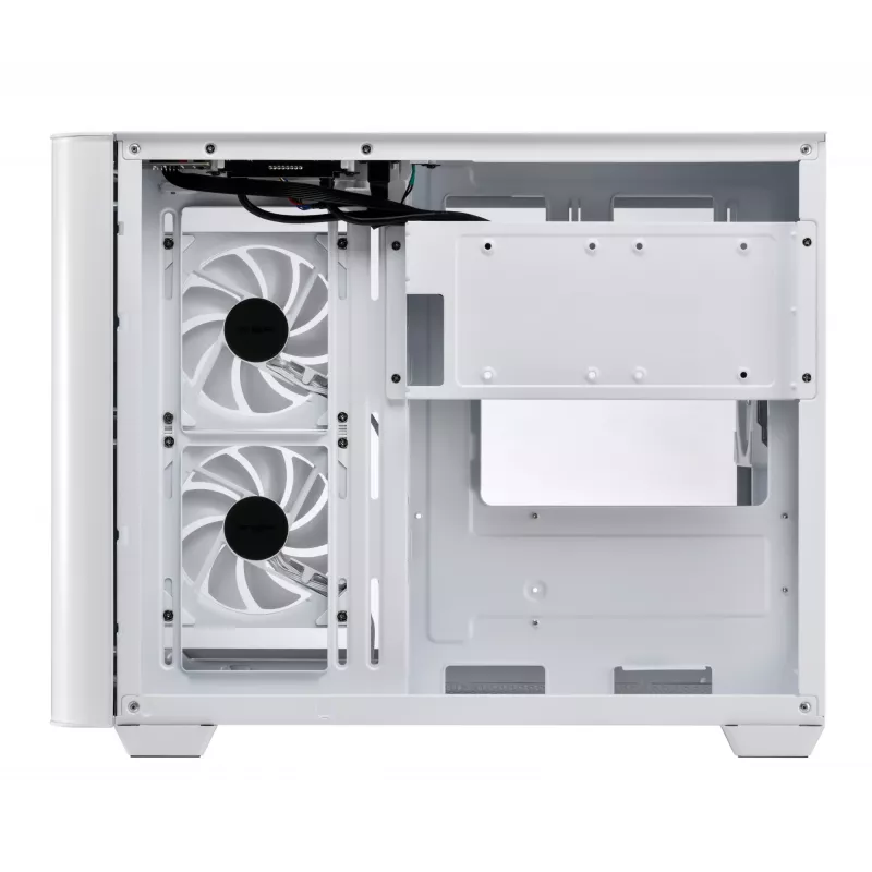 Korpusas FSP S380-WA Mini Tower baltas ARGB, Micro-ATX, Mini-ITX, temperuotas stiklas
