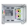 Korpusas FSP S380-WA Mini Tower baltas ARGB, Micro-ATX, Mini-ITX, temperuotas stiklas