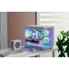 Korpusas FSP S380-WA Mini Tower baltas ARGB, Micro-ATX, Mini-ITX, temperuotas stiklas